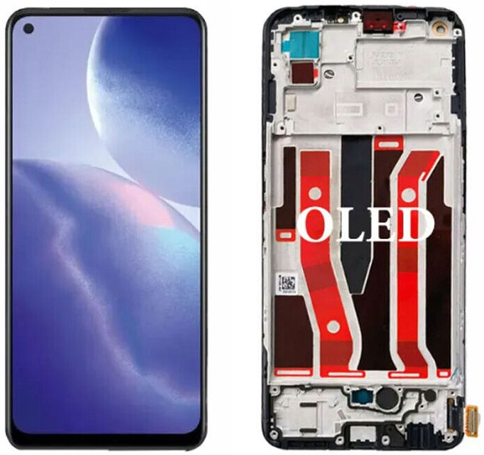 Displej Dotyková Obrazovka Pro Oppo Reno 5Z Oled Rámeček