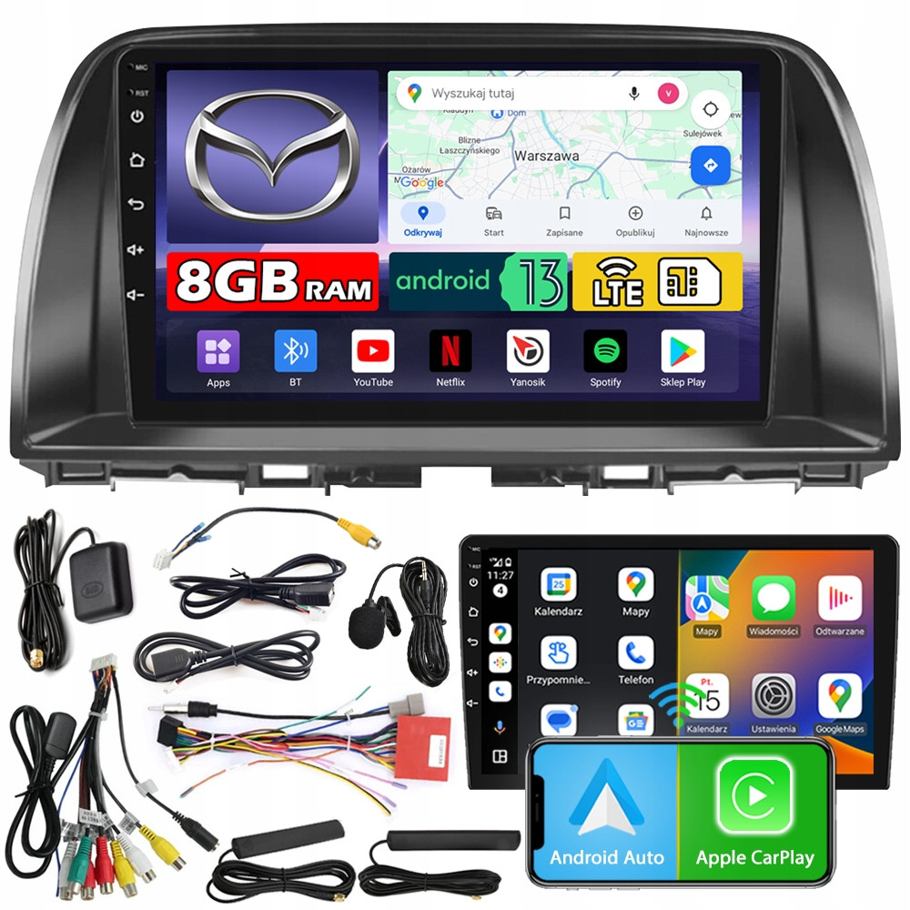 Autorádio Ncs ZQ9 Mazda CX-5 2012-2016 Android Navigace 8GB Lte