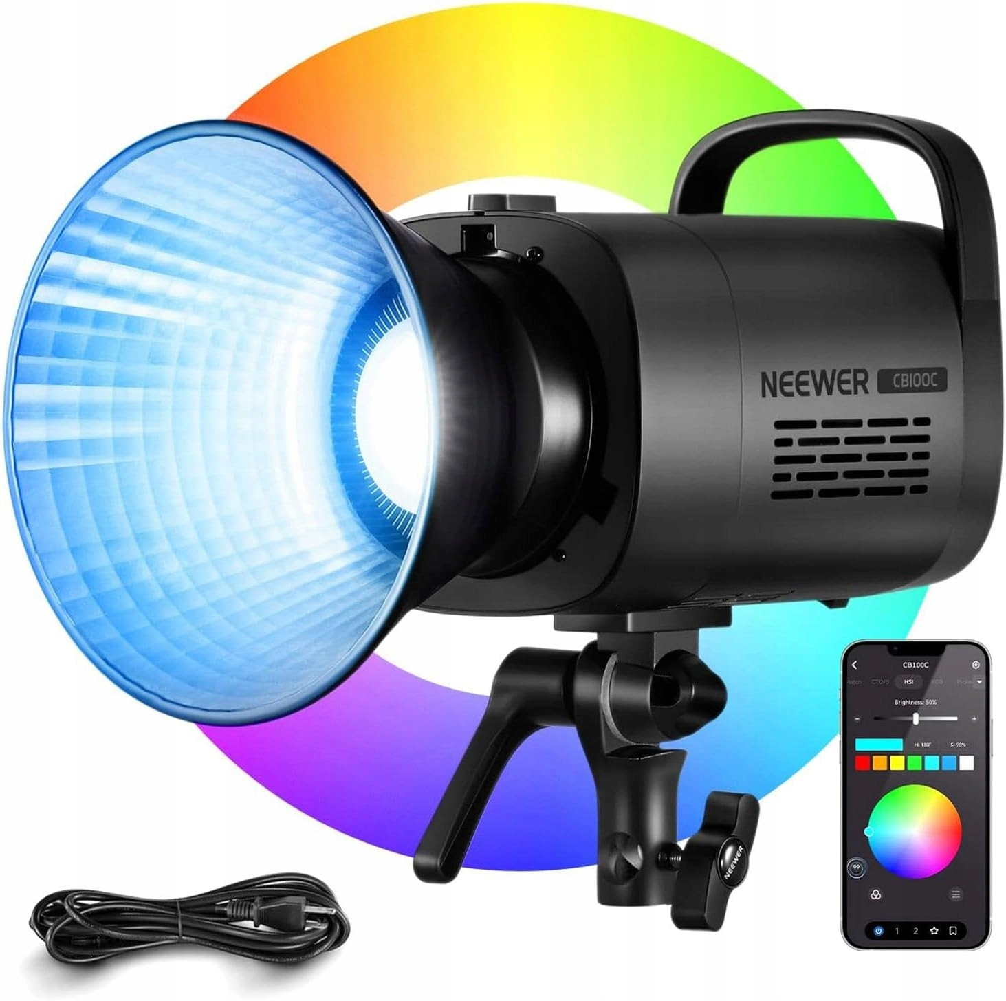 Studiová Lampa Neewer MS60C 130W Rgb Led Nepřetržité Výstupní Osvětlení Pro