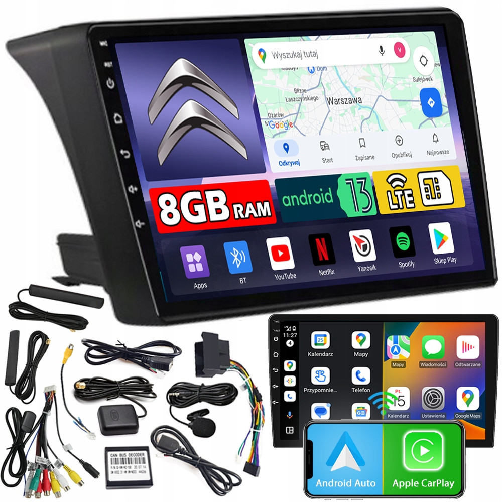 Ncs Autorádio ZQ9 Citroen Jumper 2 2006-2015 Android 8GB Lte