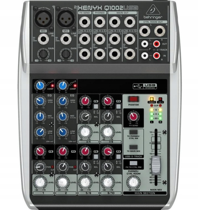 Analogový Mixér 10kanálový Behringer Xenyx Q1002USB