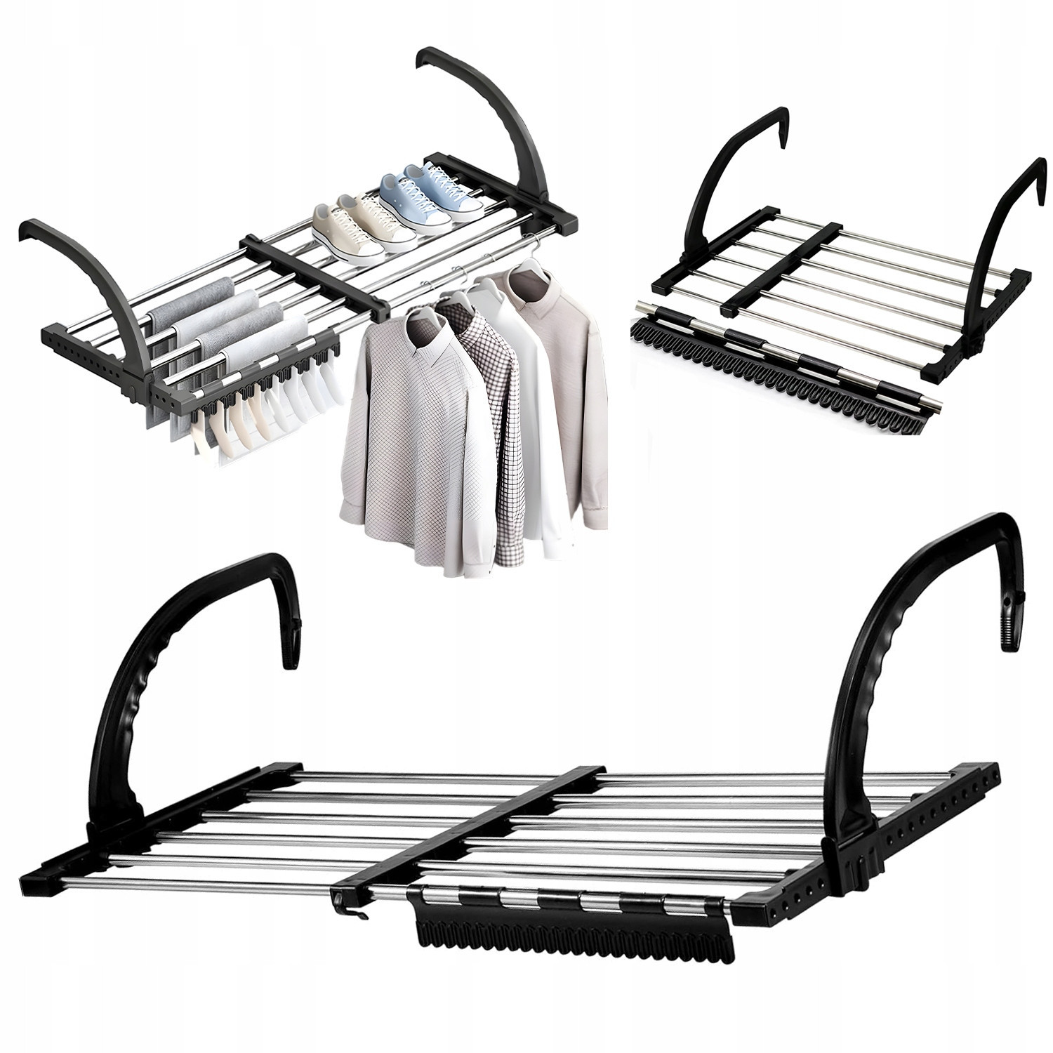 Sušák Na Prádlo Radiátor Balkon Zahrada 64-110cm