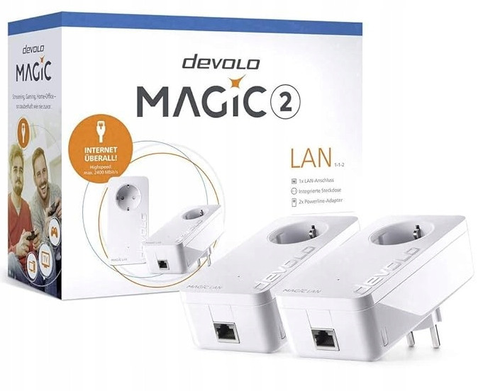 Startovací sada Devolo Magic 2 Lan 1-1-2 s 2400 Mbps, Powerline, 2x Adaptér