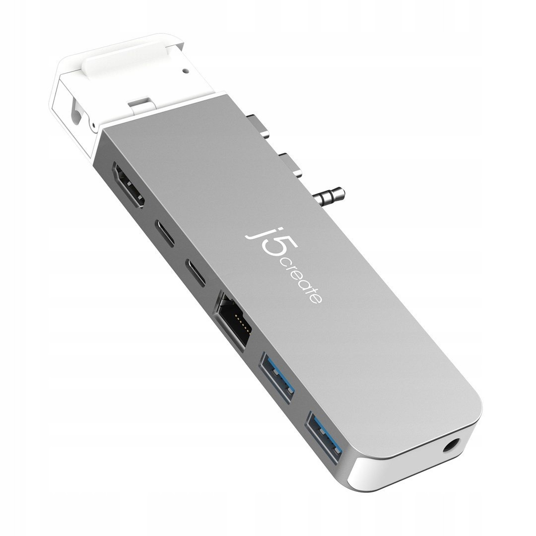 J5create JCD395 Kabelové Usb 3.2 Gen 2 (3.1 Gen 2) Type-C Šedá, Bílá