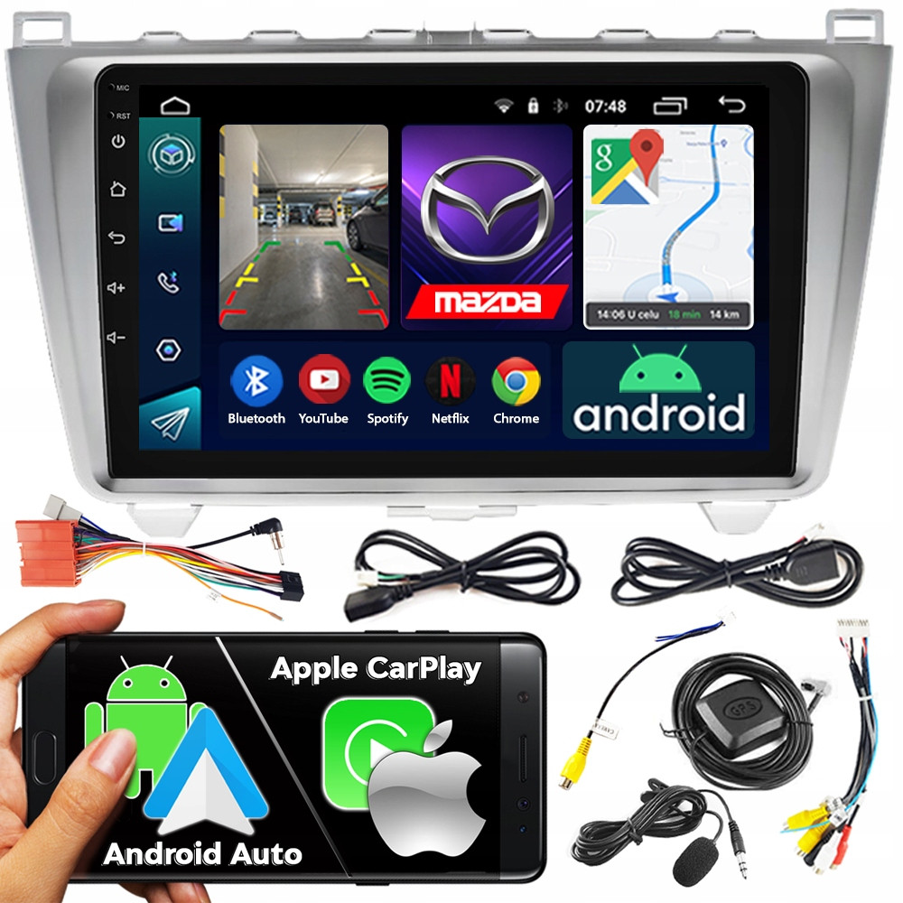 Autorádio Ncs RS-305 Mazda 6 2007-2013 Stříbrná Android Navigace