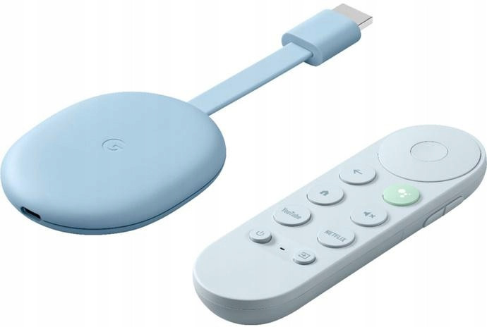 Multimediální přehrávač Google Chromecast 4K s Google Tv Modrý