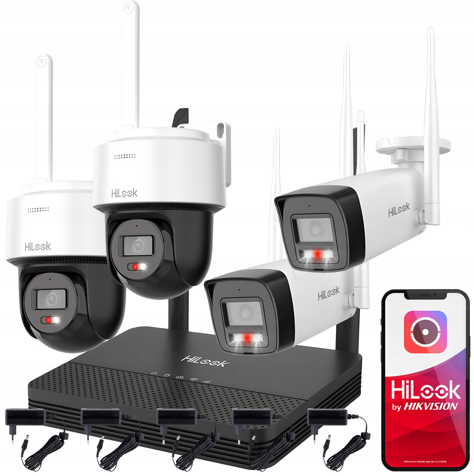 4MPx WiFi monitorovací set HiLook Hikvision 2 Rotační kamery EasyLink