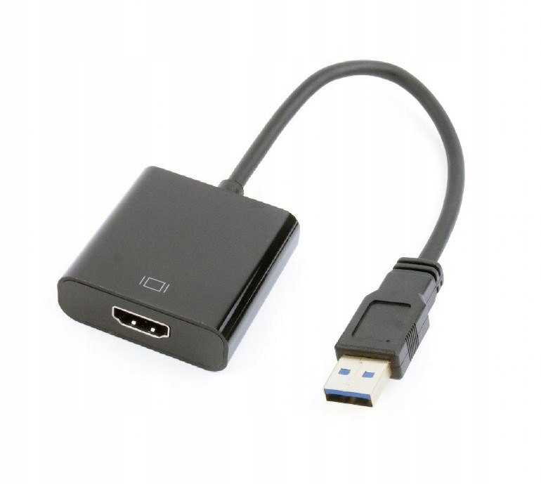 Adaptér Gembird A-USB3-HDMI-02 (usb 3.0 M Hdmi F; 0,15m; černá barva)