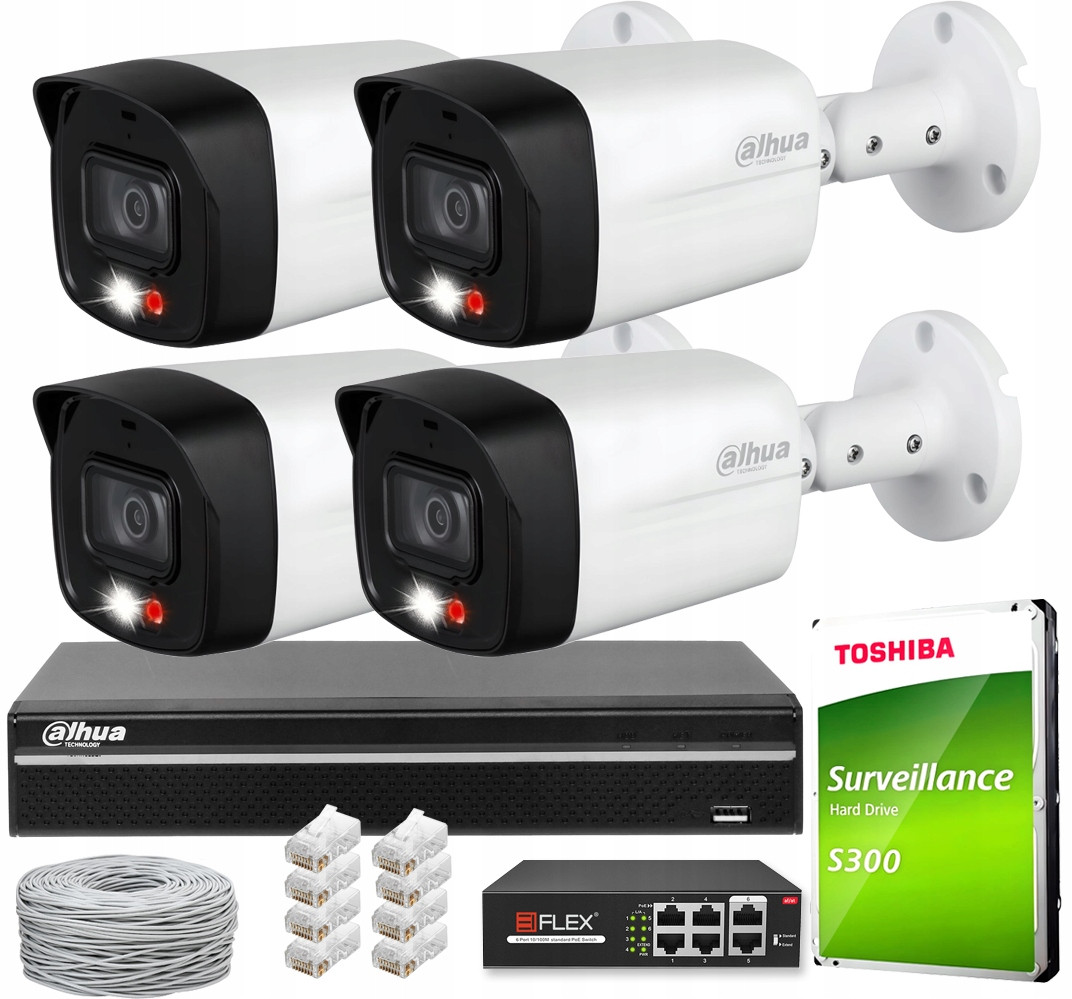 Ip monitoring Rozšiřující set 4 Kamery 4Mpx PoE Ir/led 30m Aplikace