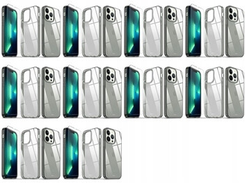 10x Set Pouzdro +tvrzené Sklo Apple Iphone 13 Pro Kouřové Silné A2482