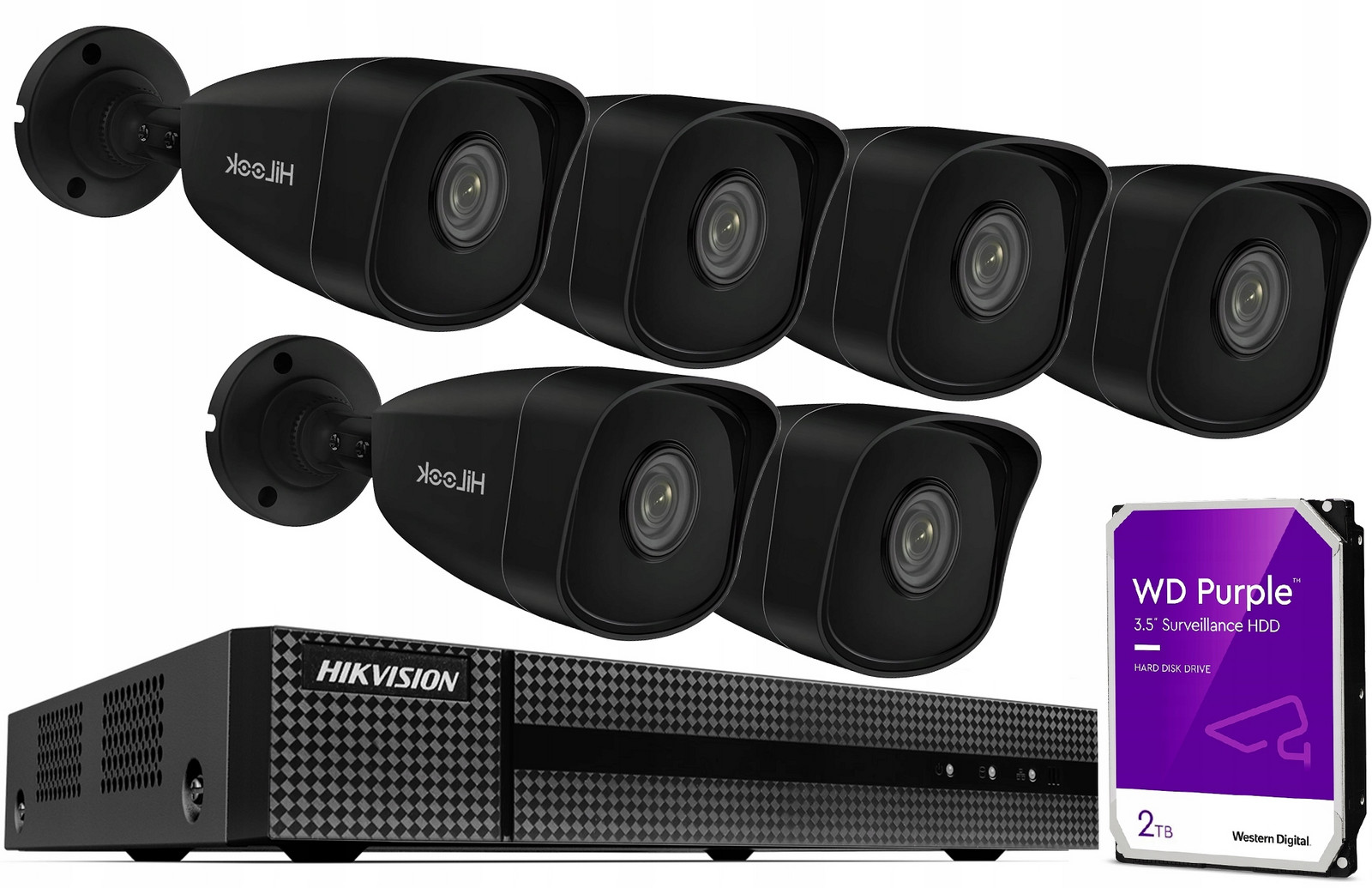 Monitorovací sada HiLook Ip 5MPx Black 8CH Kit HiLook by Hikvision