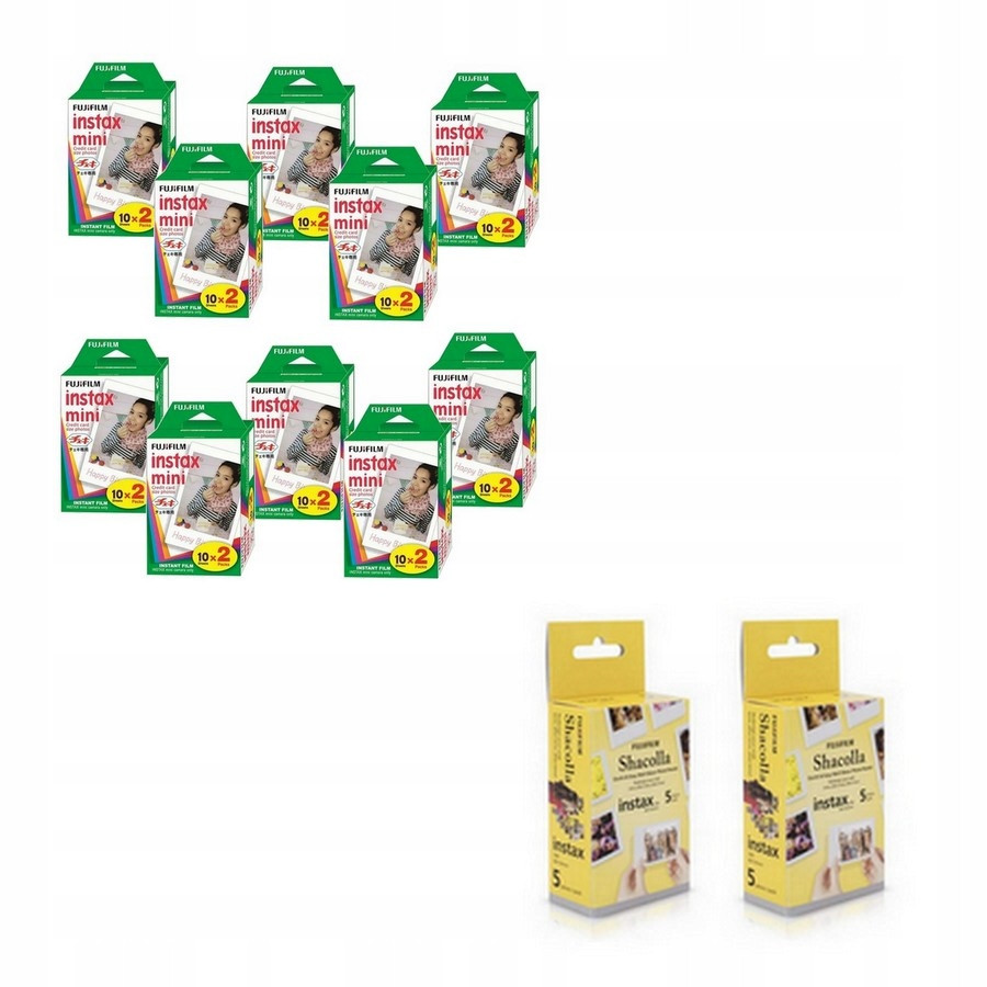 5 x Náplň Fujifilm Instax Mini 2x10ks Multipack -100 fotografií 10 rámečků Sha