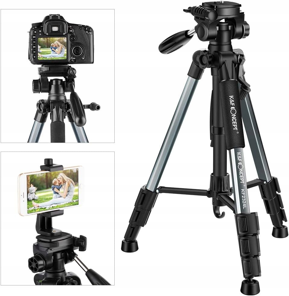 Fotografický Stativ K&f Concept 142CM Tripod Univerzální Profesionální