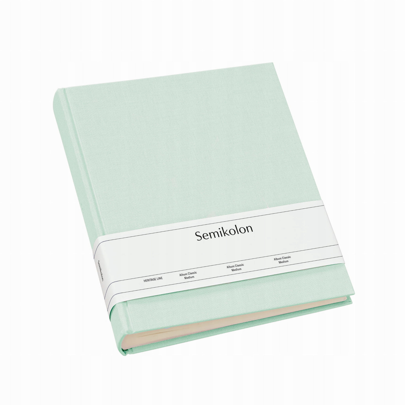 Album Semikolon Classic Medium, krémové kartičky, moss