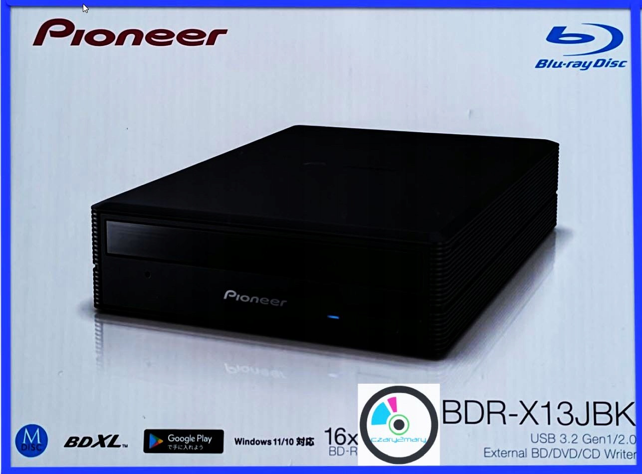 Pioneer Bdr X13 Jbk M-Disc Blu-ray Box vypalovačka externí Usb 3.2