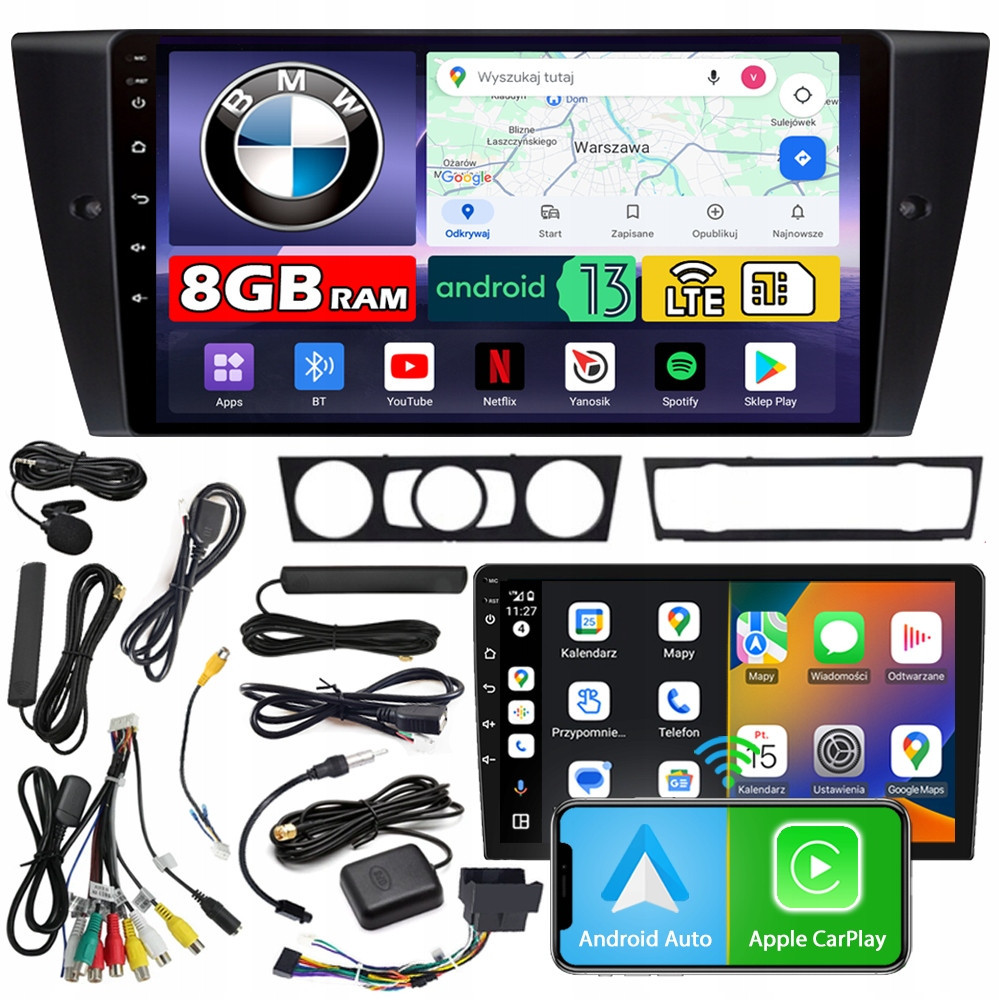 Ncs Autorádio ZQ9 Bmw E90 E91 E92 2005-2012 Android 8GB Lte