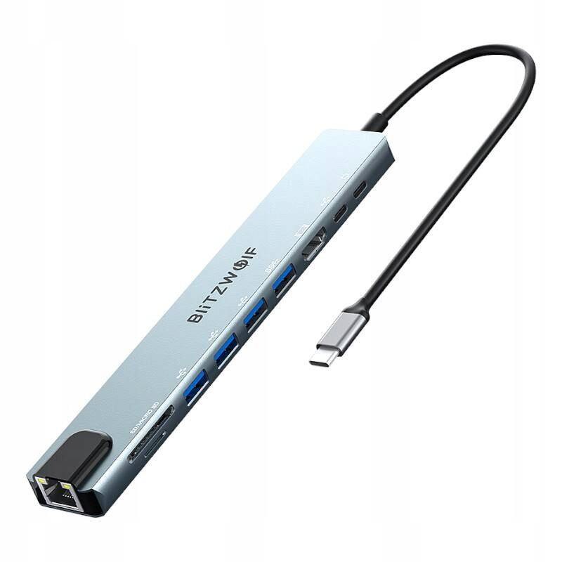 Dokovací stanice Blitzwolf BW-TH5 10v1 Usb-c (stříbrná)