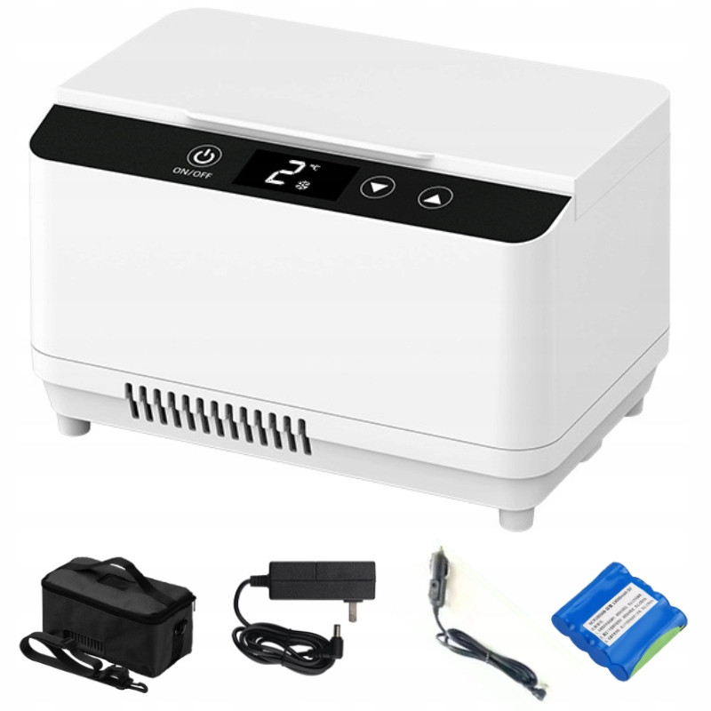 Dwuwarstwowa Insulina Mała wydajna lodówka chłodziarka Przenośna 2-18° C