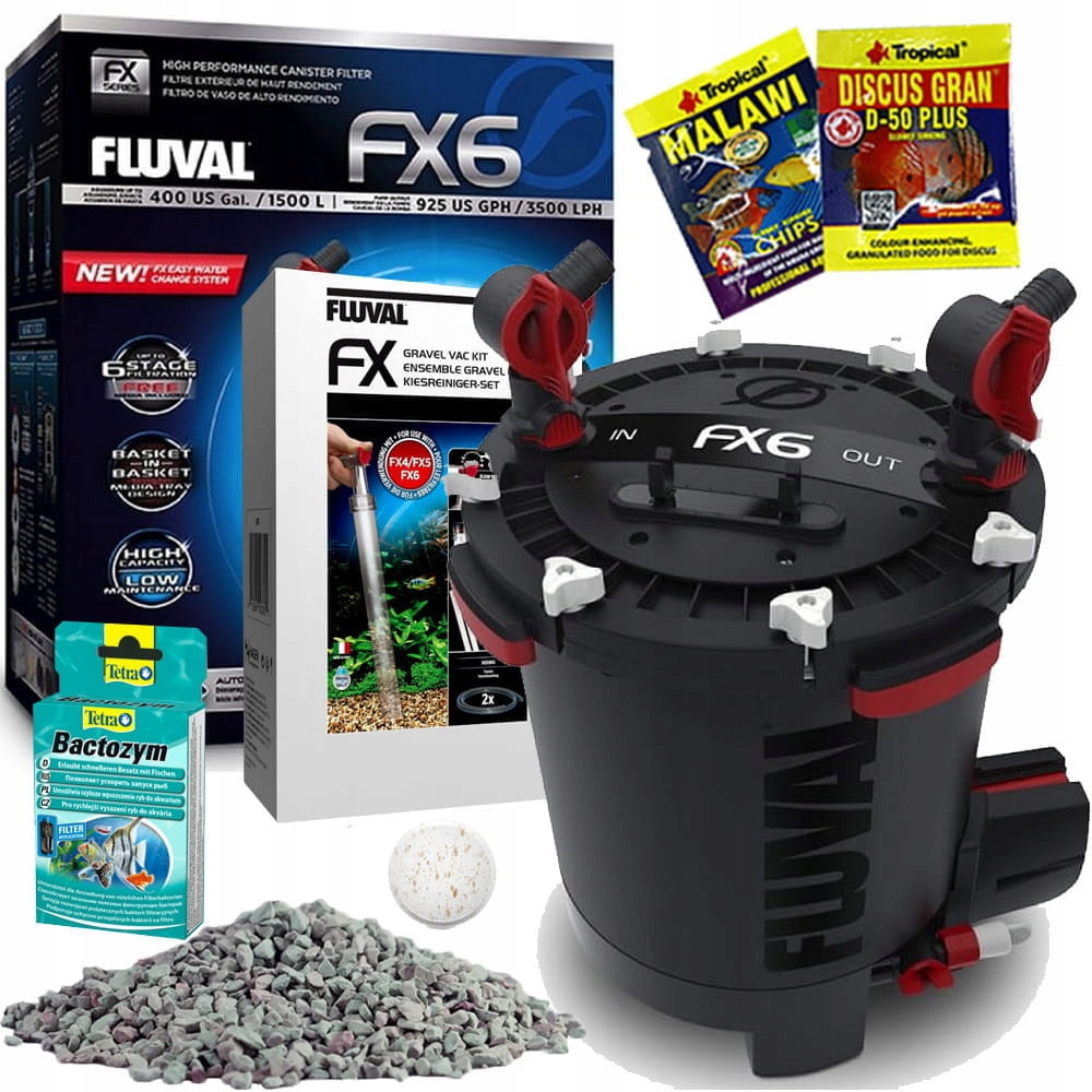 Fluval FX-6 Vnější filtr Vysoká kvalita pro akvárium 1500L Odmulčovač