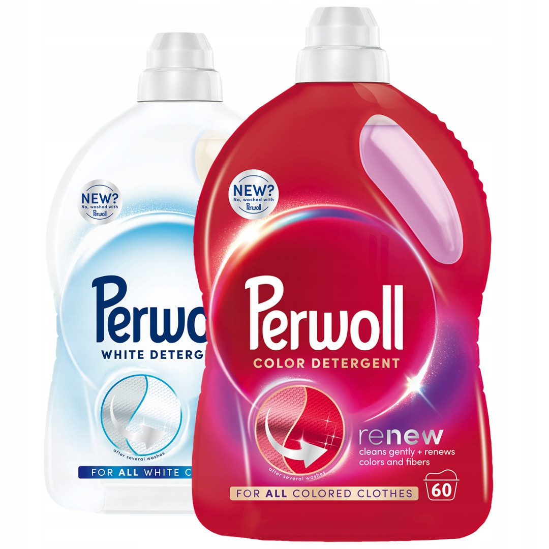 Perwoll Renew Color White Tekutý prací prostředek na barevné bílé prádlo 6l 120pr