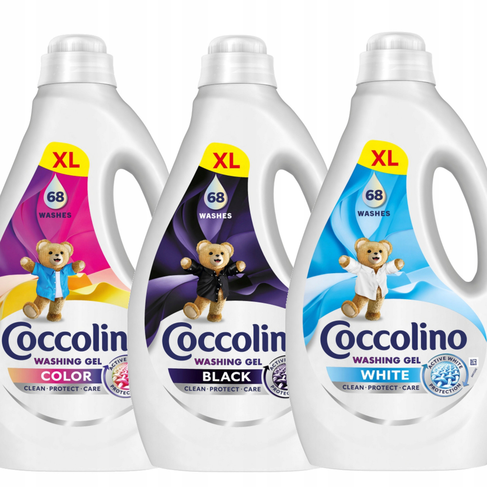 Gel Na Praní Tekutý Prací Prostředek Thanin Coccolino Care 192 Praní MIX 3x2,72L