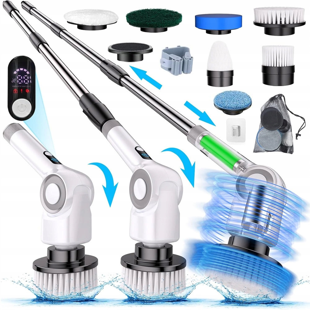 Ruční Elektrický Čisticí Kartáč 2000MAH 7 Kartáčkových Hlav