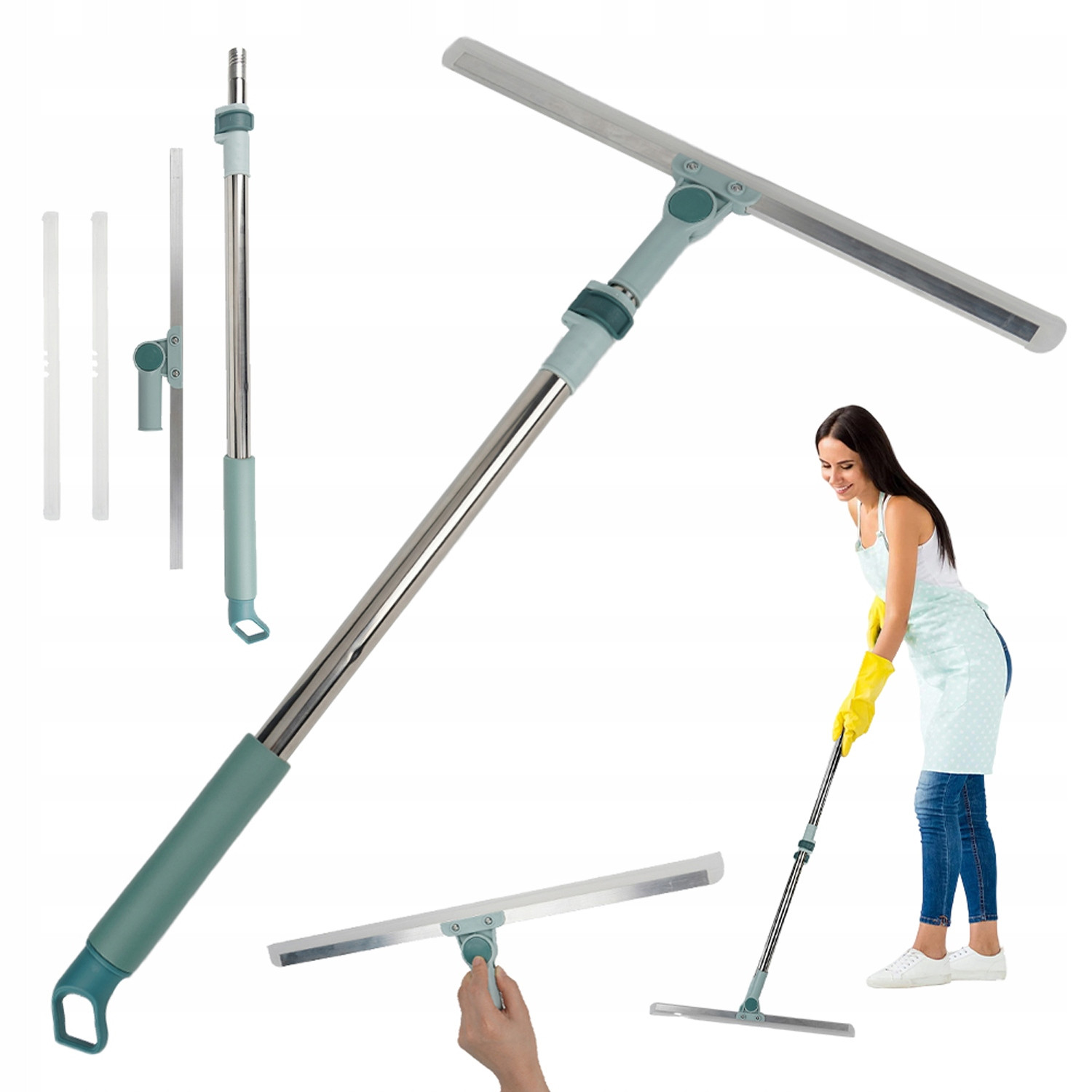 Stěrka Na Vodu Na Dlaždicích Nastavitelná Délkalze Otáčet O 180 Stupňů