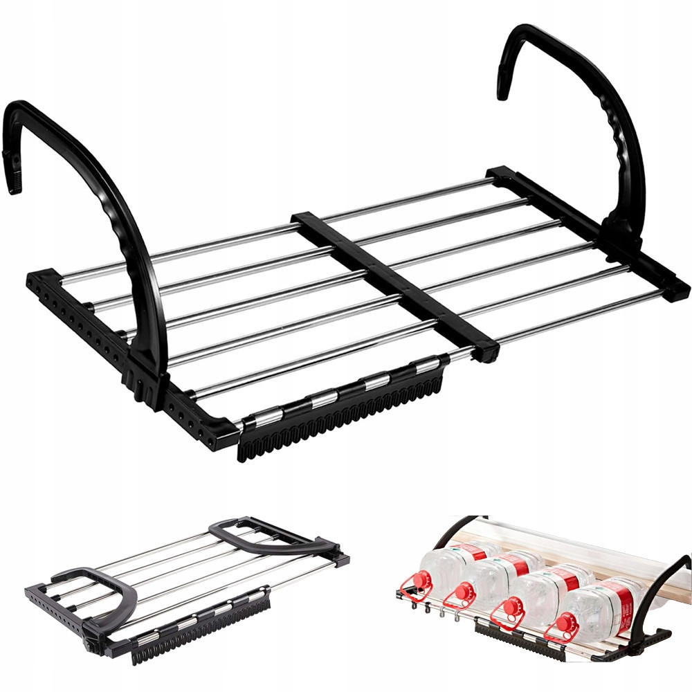 Sušák Na Prádlo Roztahovací Na Oblečení Balkonové Zábradlí Multifunkční