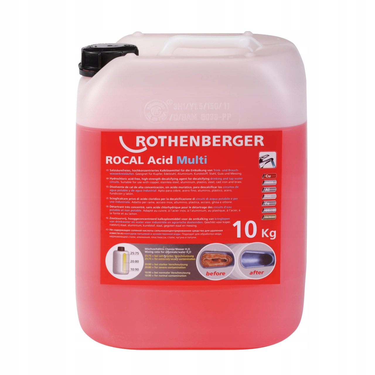 Rothenberger Odvápňovací chemie Rocal Acid Multi, 10 kg 1500000116