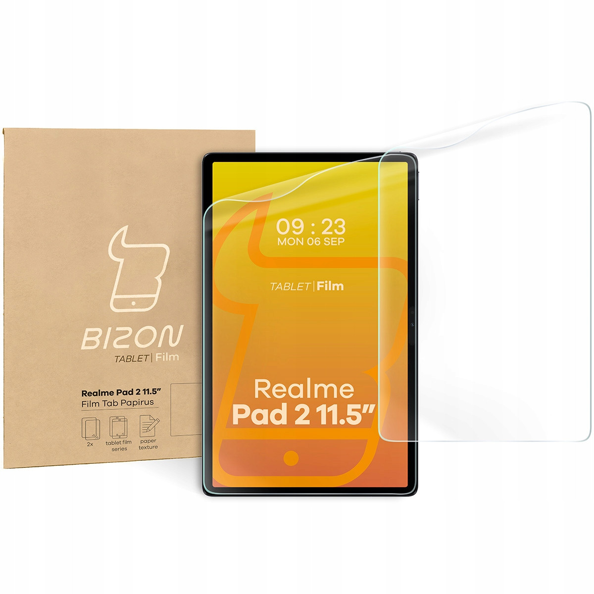 Fólie Bizon ochranná imitující papír pro Realme Pad 2 11.5, 2 ks