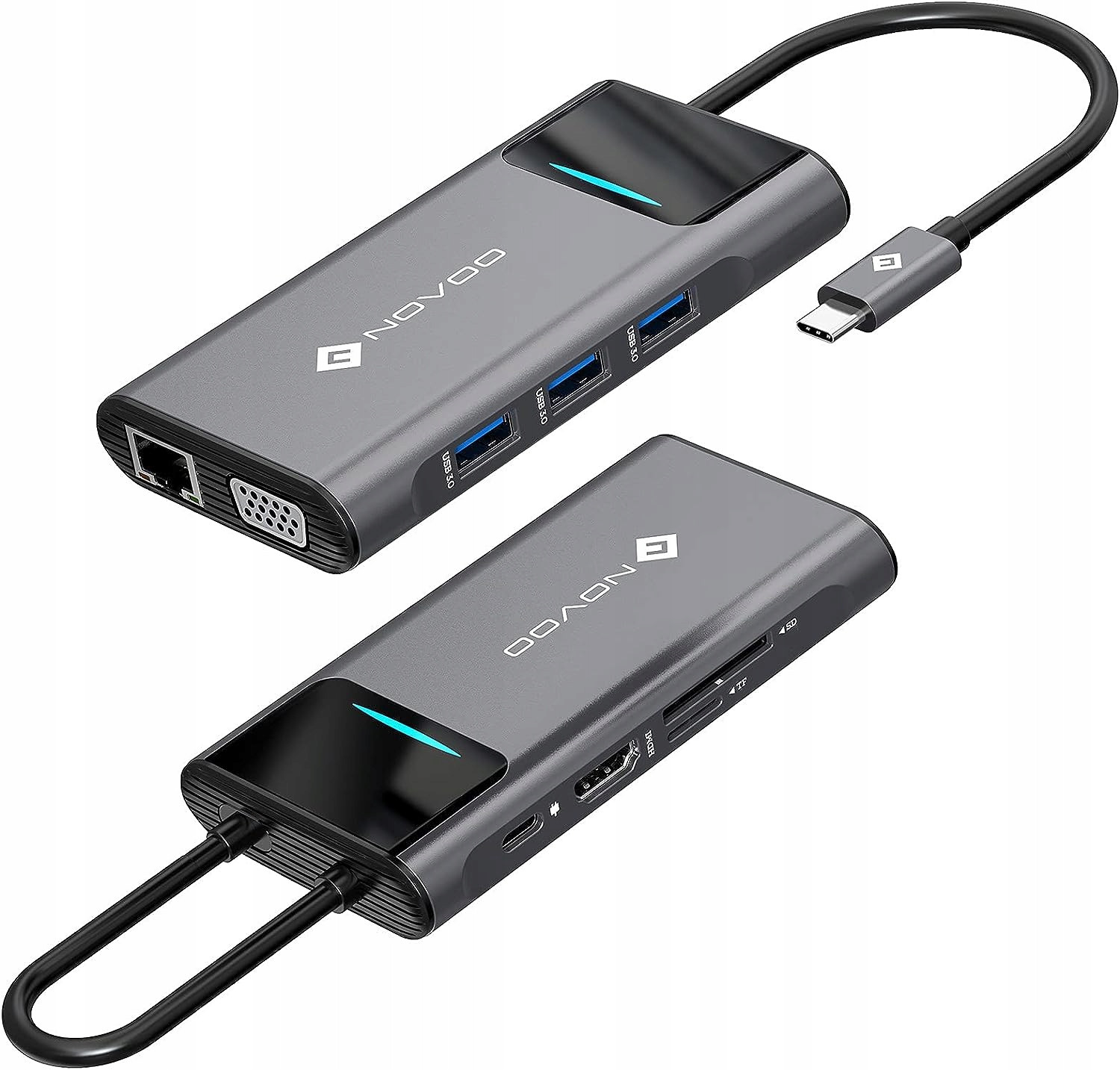 Hub Usb-c Adaptér 9 V 1 Dokovací Stanice Novoo