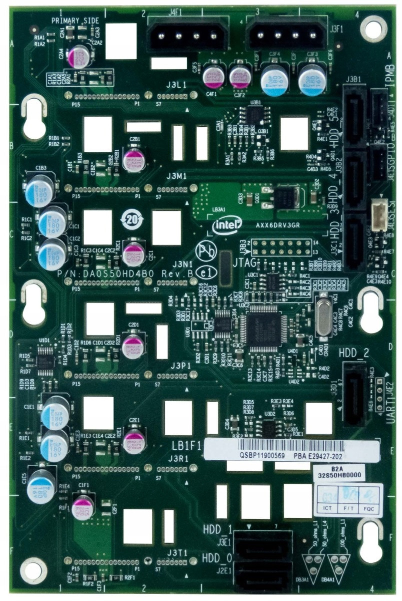 Backplane Deska Intel E29427-202 DA0S50HD4B0 Sas