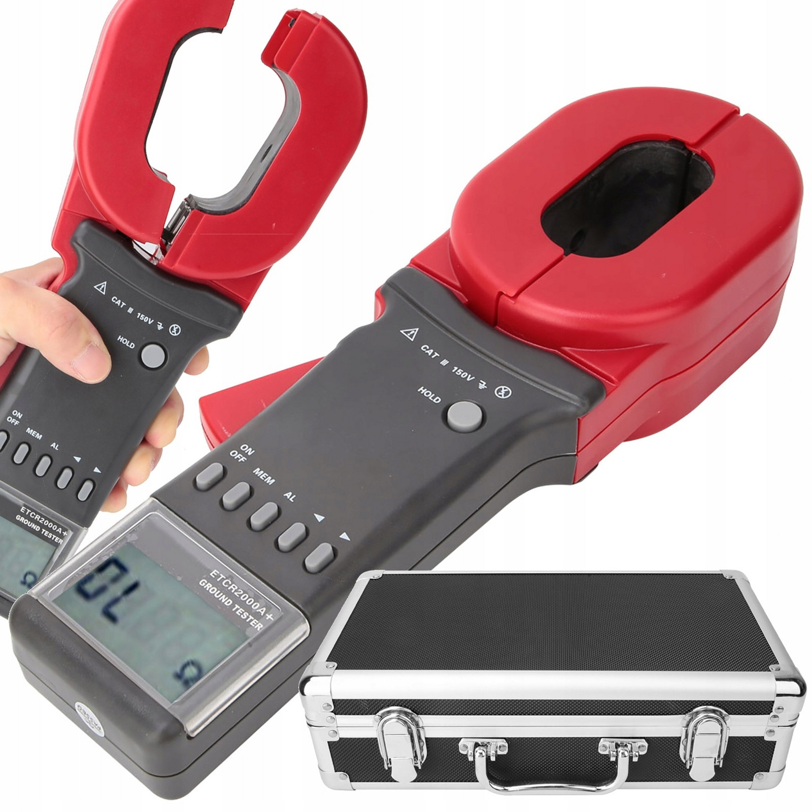 ETCR2000A+ Klešťový Měřič Odporu Uzemnění Digitální Tester LCD