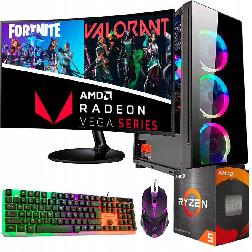 Počítač Ryzen Gamer Master 5 5600G Ssd M.2. 1TB 32GB Monitor 27'