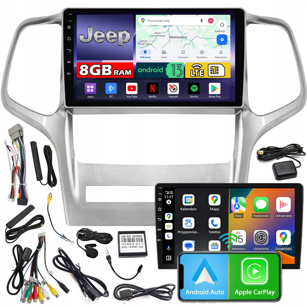 Ncs Autorádio ZQ9 Jeep Grand Cherokee 2010-2013 Android 8GB Lte