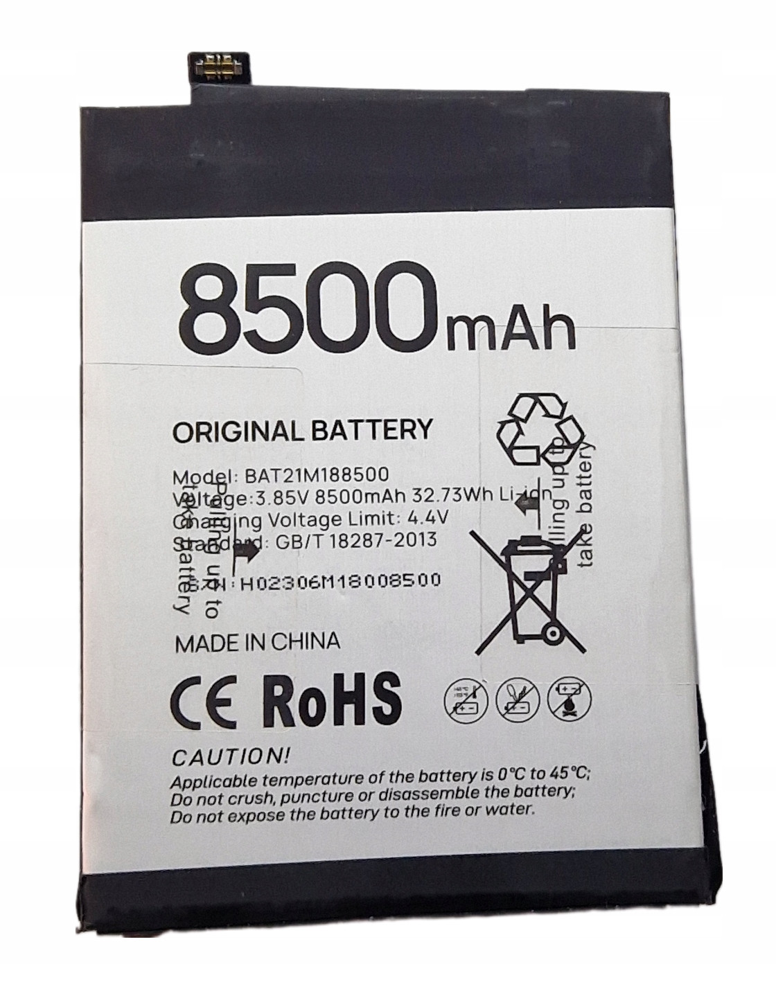 Nová Originální baterie Doogee V10 V11 BAT21M188500 8500 mAh