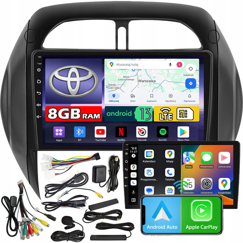 Ncs Autorádio ZQ9 Toyota RAV4 2001-2006 Android Navigace 8GB Lte