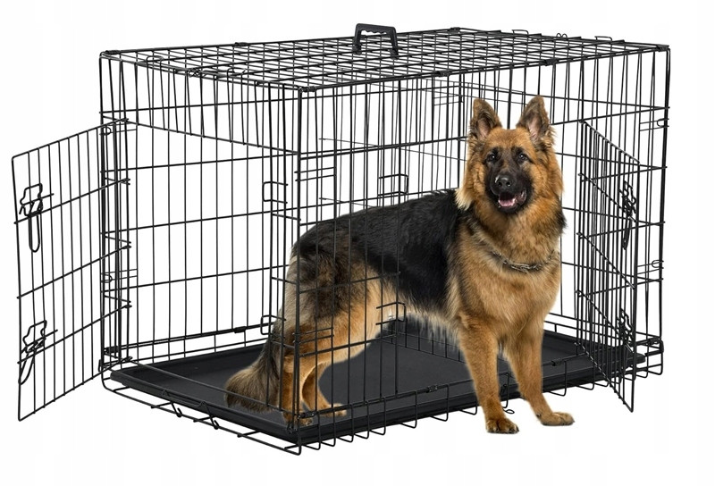 Kovová klec Kennel Přepravka Kotec pro psa kočku XL 90x60x66cm