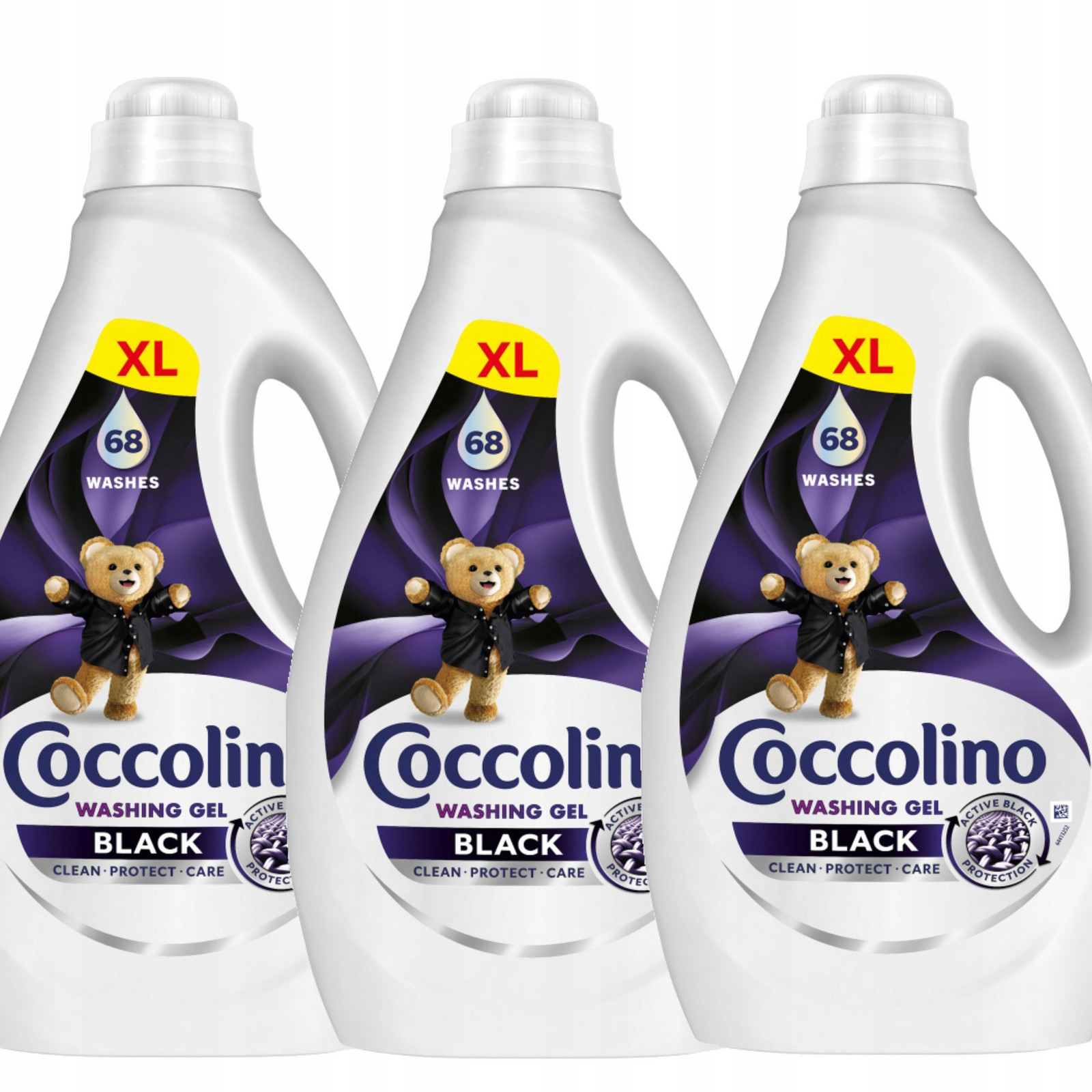 Gel Na Praní Tekutý Prací Prostředek Thanin Coccolino Care 192 Praní Černý 3x2,72L