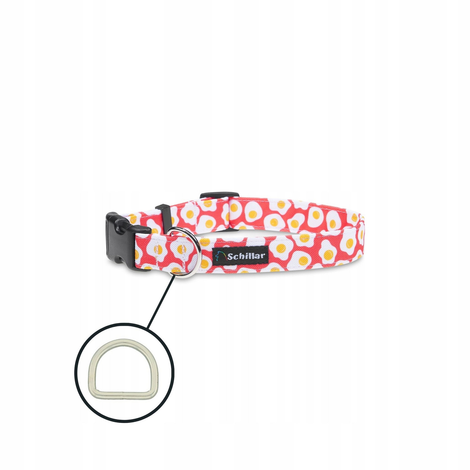 Obojek na přezku pro velkého psa barevná sázená vejce L XL 40-60cm