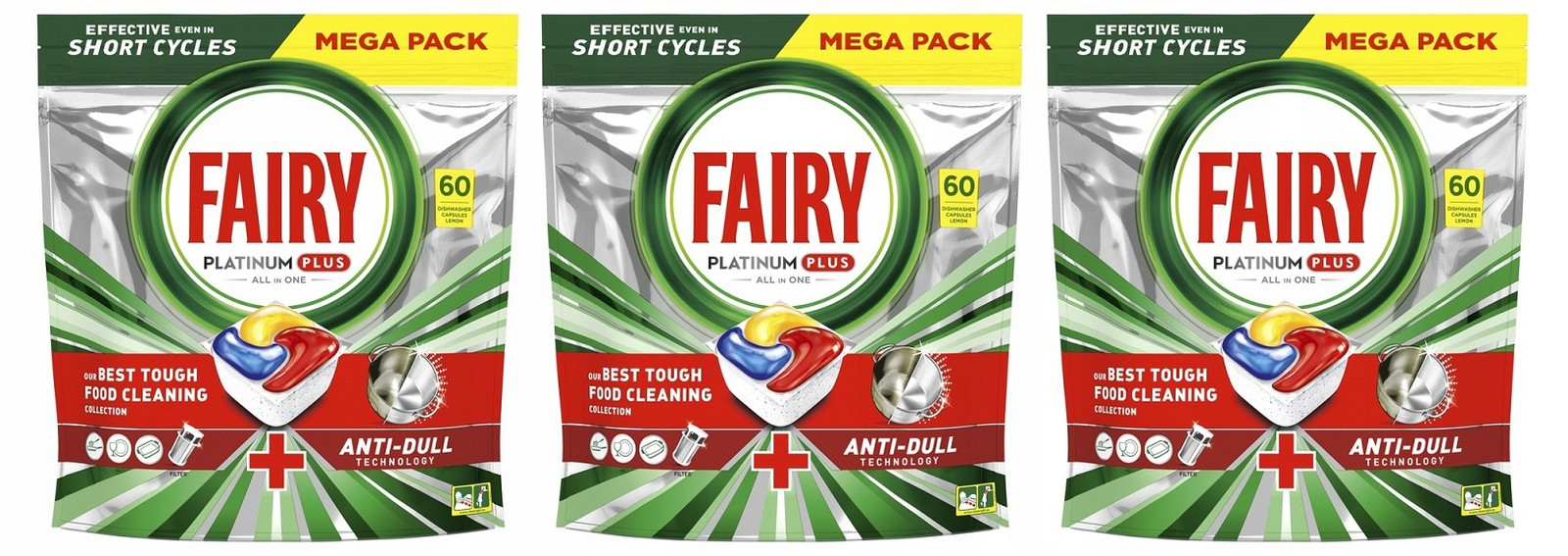 Fairy Platinum Plus Citron Tablety do myčky All In One 180 tablet