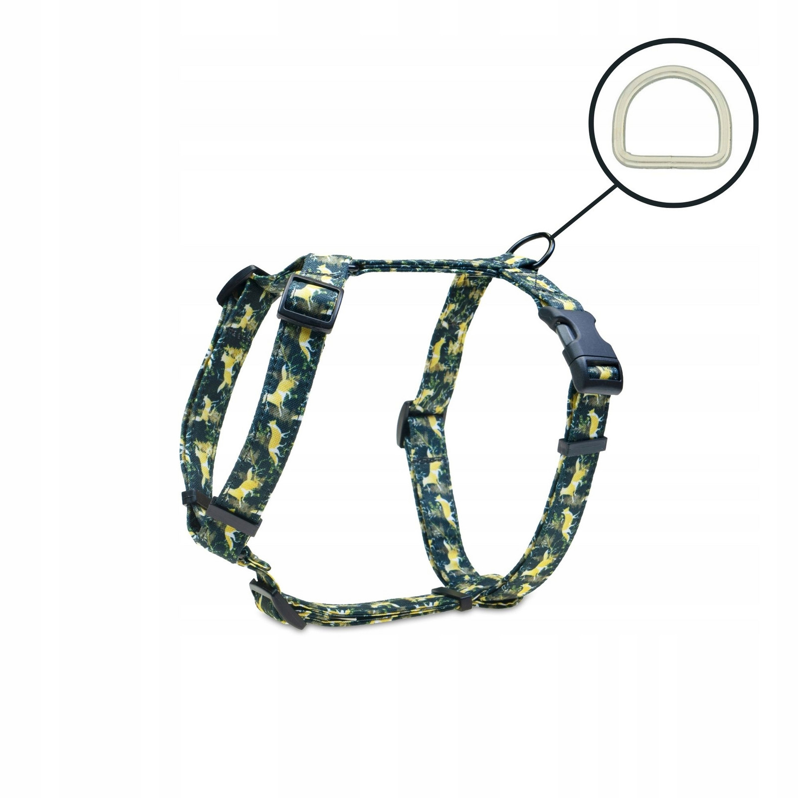 Postroj guard vycházkový pro malého psa barevné vzory zlaté lišky Xs