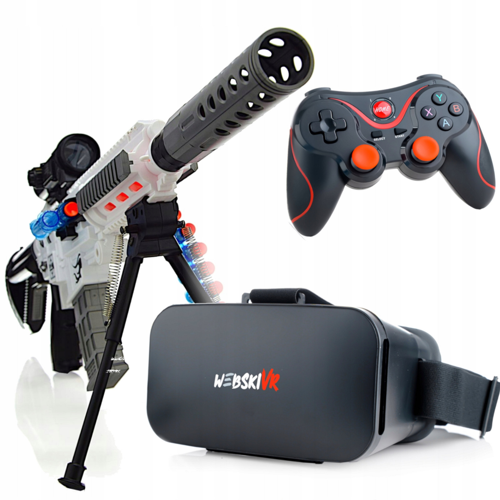 dárek Pod Stromeček Brýle Vr 360 Stupňů+gamepad+pistole Puška