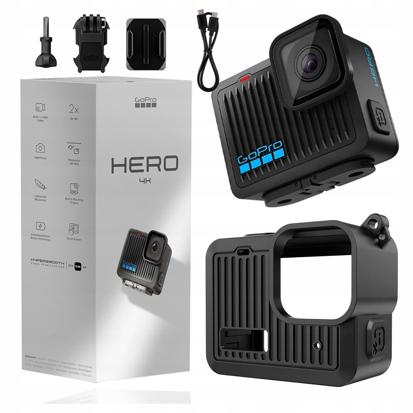 Sportovní kamera GoPro Hero 4K Pouzdro Pouzdro Silikonové pouzdro