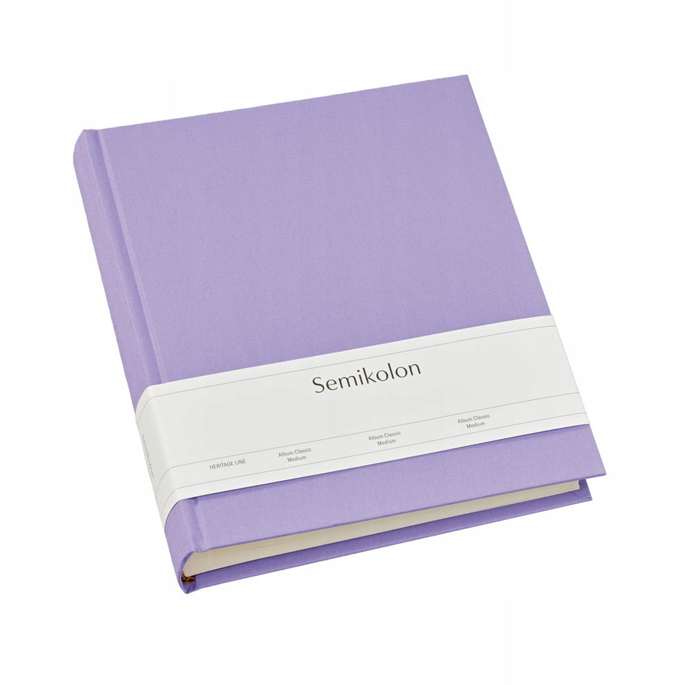 Album Semikolon Classic Medium, krémové kartičky, lilac silk