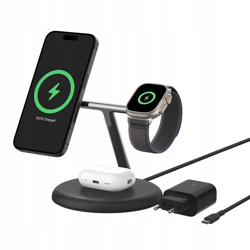 Belkin Boost Charge Pro MagSafe indukční nabíječka 3v1 iPhone Apple Watch