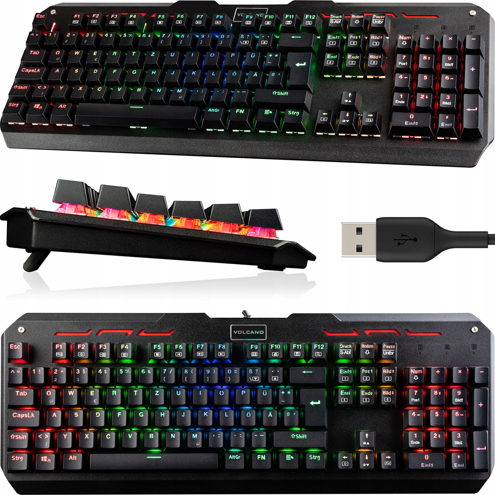 Mechanická Herní Klávesnice Modecom Volcano Hammer Rgb Outemu Brown