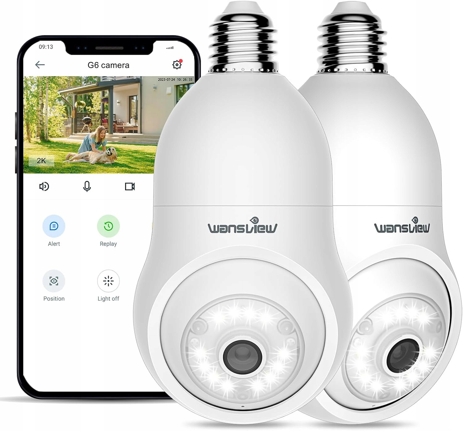 Bezpečnostní Kamery Wansview G6 Bezdrátový Monitoring 2K Wifi 2PACK