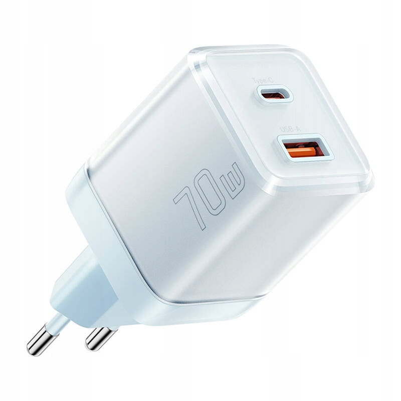 Nabíječka do sítě Yueqi 70W GaN Usb-c Usb-a (modrá)