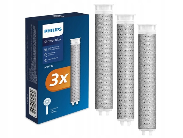 Tři patrony, náhradní filtry pro sprchový filtr Philips ASH138